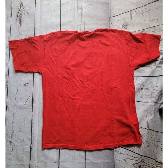 David Ortiz Boston red Sox It Ain't Over Till The Big Popi Swings Red Tshirt SzL - Picture 6 of 6